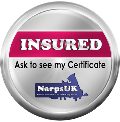 NARPSUK insured - the largest Pet sitting and Dog Walking
Association in the UK